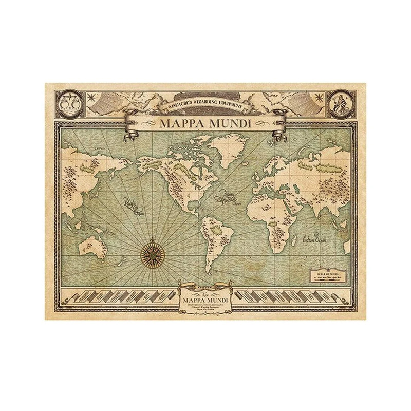 Fantastic Beasts - Mappa Mundi Art Print - أكسسوار